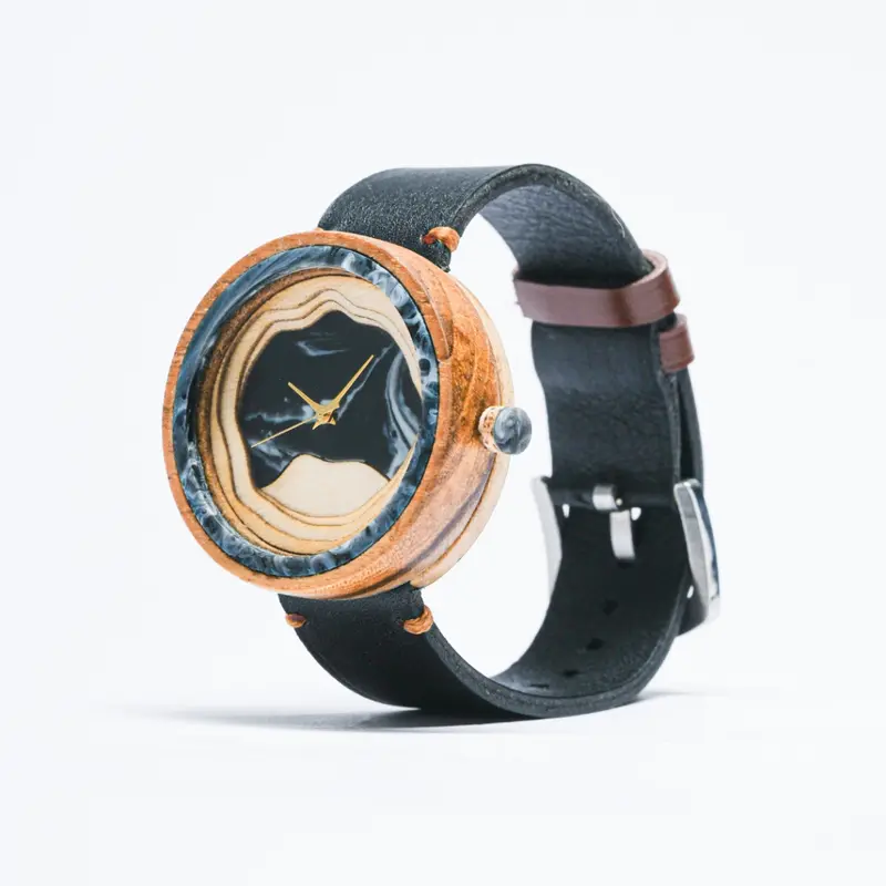 Gentanala jam tangan kayu resin - Widodo 2.0 Lite - Abu Areng Series 0