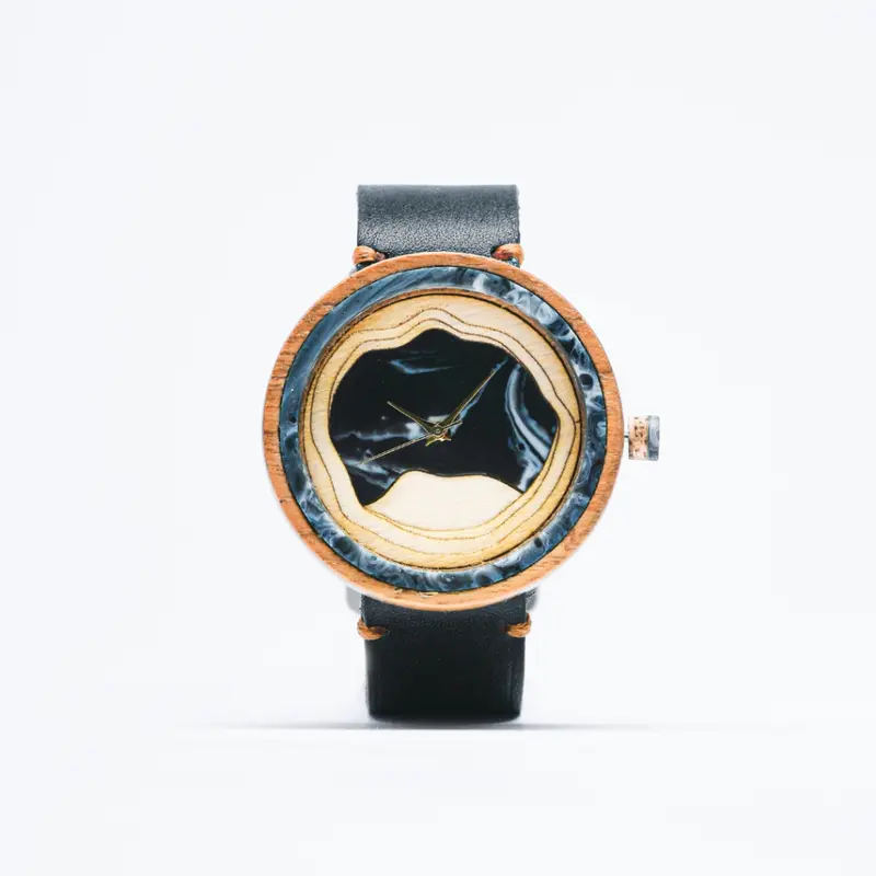Gentanala jam tangan kayu resin - Widodo 2.0 Lite - Abu Areng Series 2