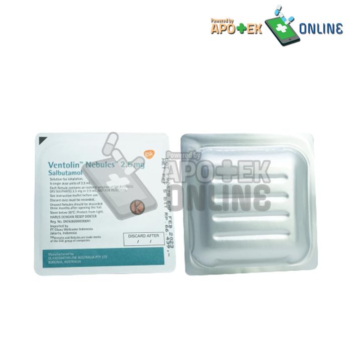VENTOLIN 2.5 MG NEBULES BLISTER 5 RESPULES