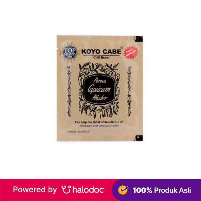 Gambar Koyo Cabe Sachet (10 Lembar) - Nyeri Otot - Halodoc dari Apotek Helios Medika Sukmajaya Kota Depok Tokopedia