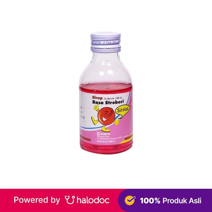 Gambar Sirplus Sirup Rasa Strawberry 100 ml - Pelarut Obat - Halodoc dari Apotek Medika Prima Tambora Kota Administrasi Jakarta Barat Tokopedia