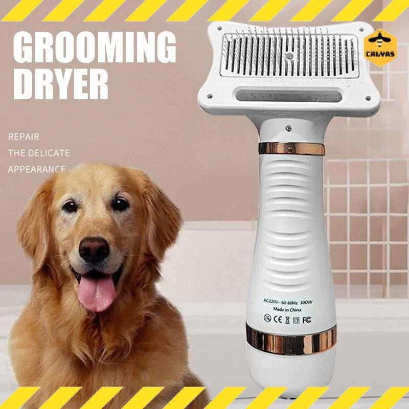 Sisir Pengering Bulu Hewan Anjing Kucing 2 in 1 Portable 300W 0