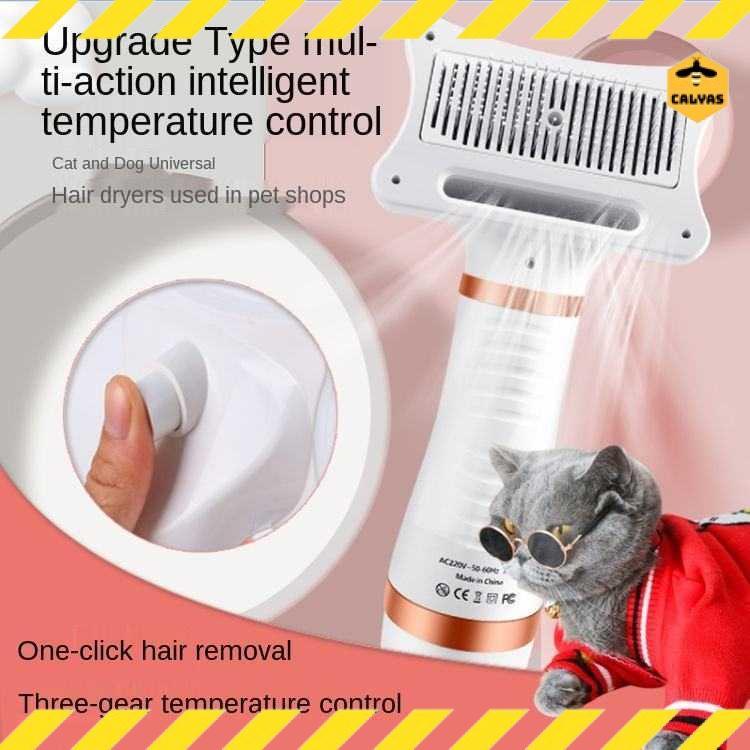 Sisir Pengering Bulu Hewan Anjing Kucing 2 in 1 Portable 300W 2