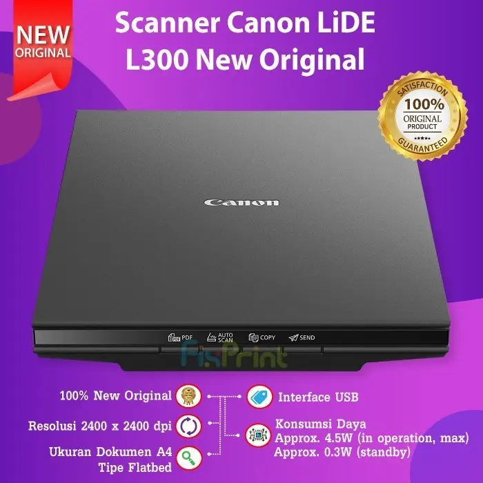 Scanner Canon LIDE 300 LIDE 400 Printer MG2570S Print Scan Copy AIO Garansi Resmi New Original