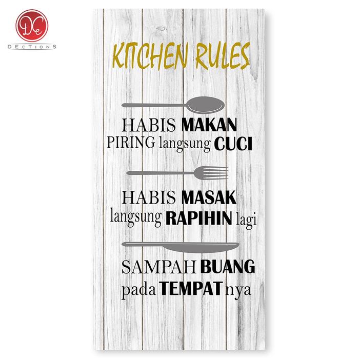 Gambar Dections Quote Hiasan Dinding Ajakan Kitchen Rules Dekorasi Dapur Rumah Poster Vinyl 15x30cm dari DEcTionS Living Kota Probolinggo Tokopedia