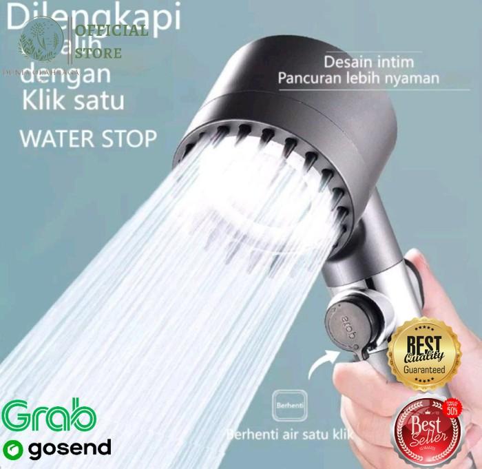 Esca kepala shower turbo bertekanan tinggi shower adjustable massage 0
