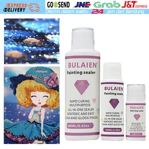 DIY Diamond Painting Glue Lem Segel Lukisan Berlian Permanent Hold Shine Effect Sealer Brightener