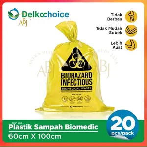 Kantong Sampah Plastik Sampah Kuning 60x100 Plastik Sampah Medis Trashbag Medical Biohazard