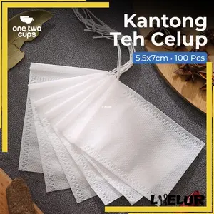 Kantong Filter Saringan Teh Teabag Disposable 100 PCS One Two Cups M100