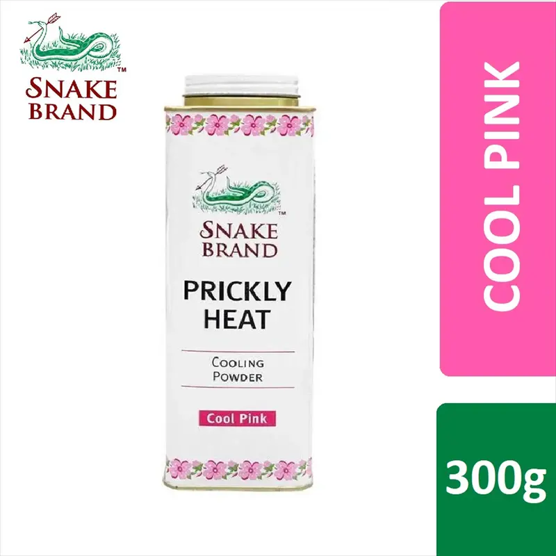 SNAKE BRAND Prickly Heat Powder Cool Pink 300 g 0