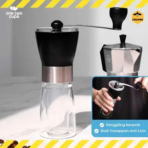Alat Penggiling Kopi Manual Coffee Grinder Adjustable One Two Cups