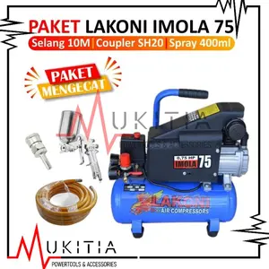 Lakoni Imola 75 Kompresor 3/4Hp 0.75 Hp Imola75 Compressor 3/4 Hp Variasi 2 Selang 10m Spraygun 400ml Garansi 1 Tahun