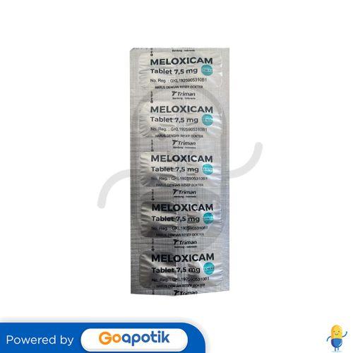 MELOXICAM TRIMAN 7.5 MG STRIP 10 TABLET