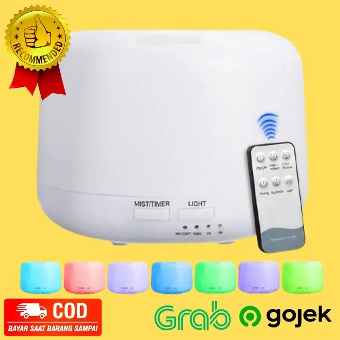 Aroma Diffuser Air Humidifier Elektrik + 7 LED Pelembab Udara HUMI