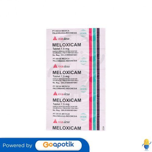 MELOXICAM OGB DEXA MEDICA 7.5 MG STRIP 10 TABLET / ANTI NYERI