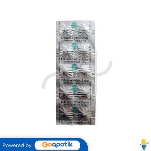 CETIRIZINE HYDROCHLORIDE SAMPHARINDO 10 MG STRIP 10 TABLET