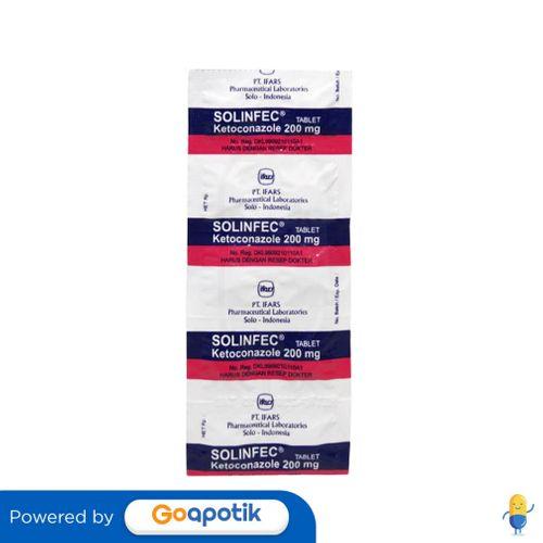SOLINFEC 200 MG STRIP 10 TABLET