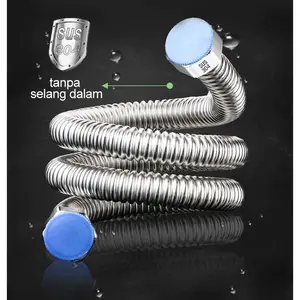 Selang Shower Kran/Bidet Fleksibel Hose/Stainless Steel Sus 304/Selang Flexible Kaku/Flexible Hose 50 60 80 100 Cm