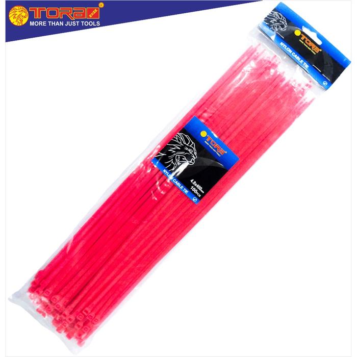 Gambar TORA Kabel Tis Nylon 4.8 x 400 mm - Tali Ikat Warna Merah 100 Pcs dari Tora Official Shop Kab. Bandung Tokopedia