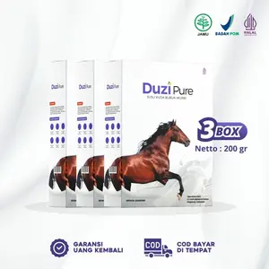 Duzi Pure - Spesialis Susu Kuda No 1 Di Indonesia 100% Original Bubuk 200 Gram 3 Box
