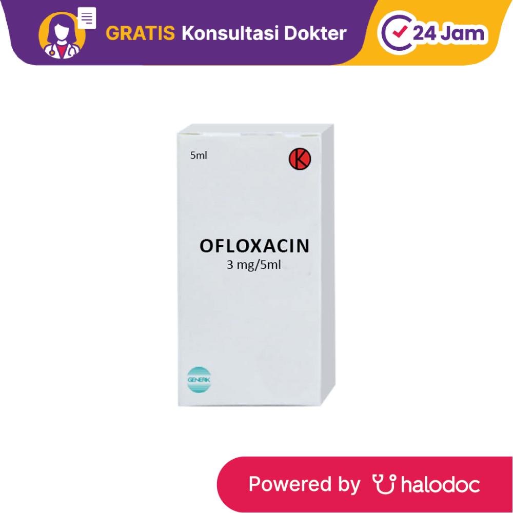 Ofloxacin Tetes Telinga 3 mg/ml 5 ml - Antibiotik - Halodoc