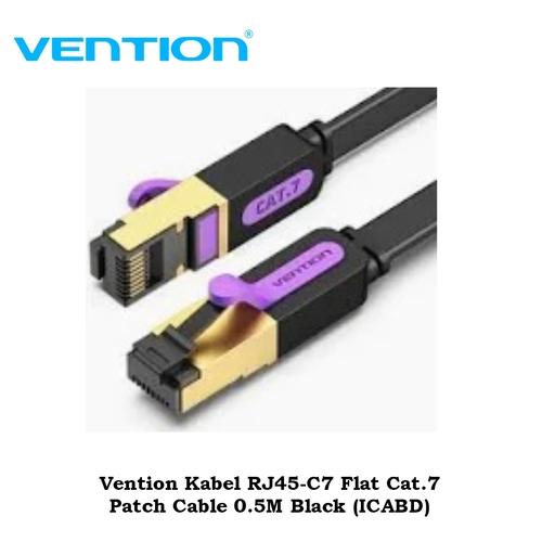 Gambar Vention Kabel RJ45-C7 Flat Cat.7 Patch Cable 0.5M Black (ICABD) dari Java Computer Samarinda Kota Samarinda Tokopedia