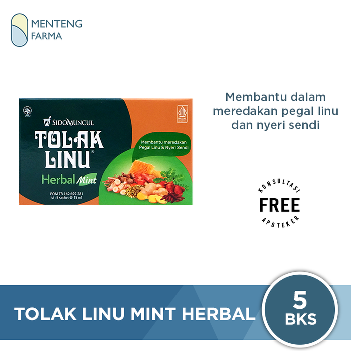 Gambar Tolak Linu Mint Herbal - Dus isi 5 sachet dari Menteng Farma Kota Administrasi Jakarta Pusat Tokopedia