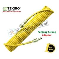 Gambar Selang Kompresor Tekiro / Selang Spiral Kompresor Kuning 6 meter dari Nusantara Tool Kab. Bekasi 3 Tokopedia