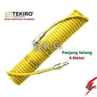 Gambar TEKIRO Recoil Hose 6Meter - Selang Angin Kompresor Spiral - Kuning dari D.R.C. Kab. Bekasi 3 Tokopedia