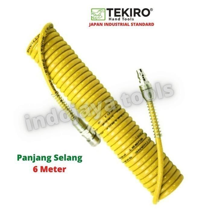 Gambar SELANG KOMPRESOR / SELANG RECOIL KUNING 6 meter dari indojaya tools Kab. Bekasi Tokopedia