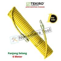 Gambar Selang Kompresor Tekiro / Selang Spiral Kompresor Kuning 6 meter dari Nusantara Tool Kab. Bekasi 1 Tokopedia
