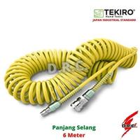 Gambar TEKIRO Recoil Hose 6Meter - Selang Angin Kompresor Spiral - Kuning dari D.R.C. Kab. Bekasi 1 Tokopedia