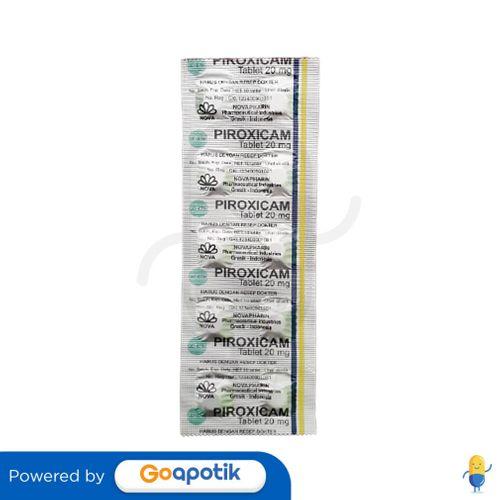 PIROXICAM NOVAPHARIN 20 MG STRIP 10 TABLET