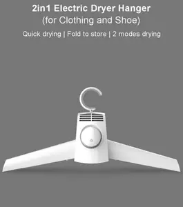 2In1 Gantungan Hanger Pengering Pakaian Elektrik Portable Cepat Kering Modern
