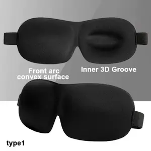 Sleep Eye Mask 3D Penutup Mata Topeng Tidur Premium Warna Hitam Bahan Busa dan Nilon