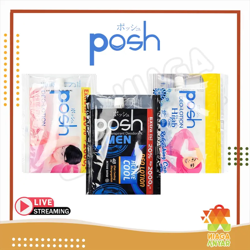NA Posh Deo Lotion Whitening Sachet / Posh Men Active Cool 0