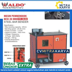 MESIN PEMBENGKOK Bengkok BESI 20 MM RB-20A  REBAR BENDER  STEEL REBAR BENDER ALDO