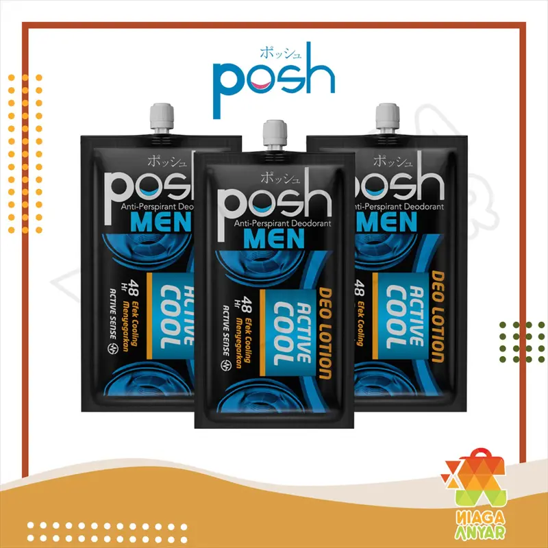NA Posh Deo Lotion Whitening Sachet / Posh Men Active Cool 1