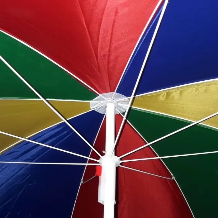 Payung Tenda Cafe Pantai Taman Dagang Jualan Kaki Lima Besar Jumbo Tahan Panas Matahari Hujan Parasol Pelangi 198 cm (42") 2