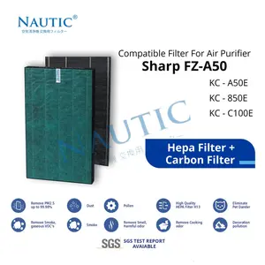 Filter Sharp Air Purifier KC-850E KC-950E KC-C100E FZ-A50DFE Hepa+Carbon
