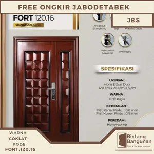 Pintu Kamar | Pintu Rumah Baja JBS FORTRESS 120.16 - 120x210