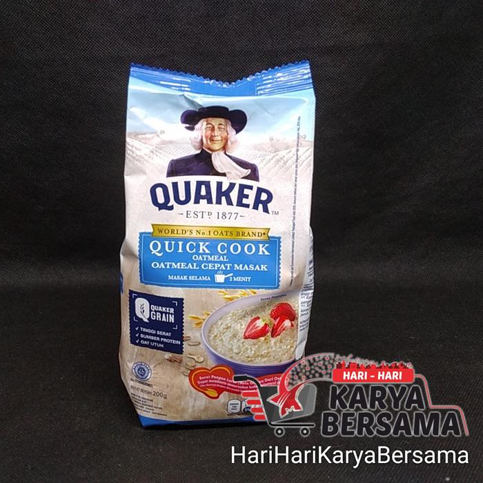 Gambar QUAKER QUICK COOK OATMEAL POUCH 200GR dari HariHariKaryaBersama Kota Medan Tokopedia