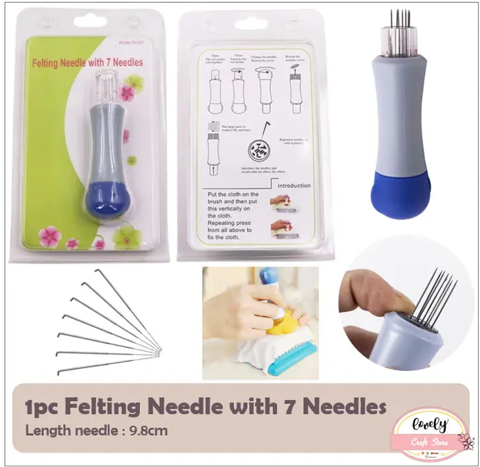 JRAHA FELTING NEEDLE WITH 7 NEEDLES ALAT FELTING DENGAN TUJUH JARUM