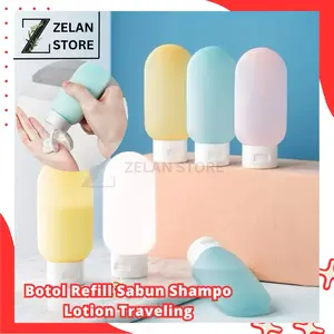 Botol Sabun Lotion Macaron Mini Travelling Refill Shampoo Cair Isi 60 Ml Plastik Fliptop
