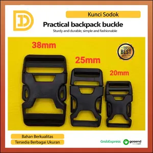 Kunci Sodok Tas Slop Gesper Plastik PlastiC Buckle Ukuran 2cm 2.5cm 3.8cm Buckles Acetal Lokal Ransel Waistbag Harga Per Pcs