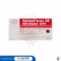 Gambar ADALAT OROS 30 MG BOX 30 TABLET dari Apotek Hafizah Medika Farmasia Jakarta Timur 1 Tokopedia