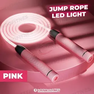 BODYMASTER Led Jump Rope BM-R129 Skipping Lompat Tali Gym Fitness Glow - Pink