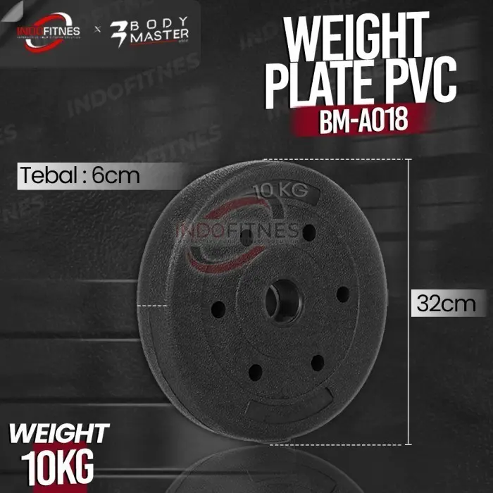 BODYMASTER Plate beban PVC A018 Barbell Piringan Beban Dumbell Rubber - 2,5KG, BELUM ONGKIR 7