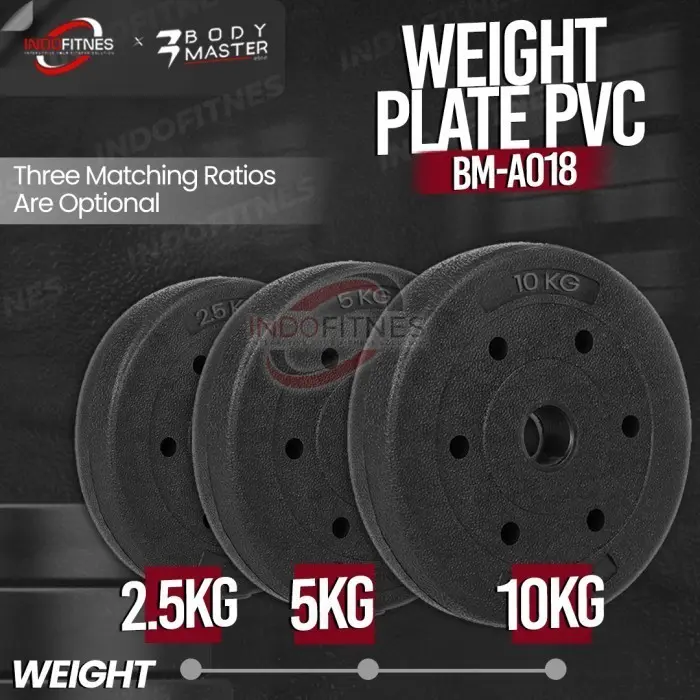 BODYMASTER Plate beban PVC A018 Barbell Piringan Beban Dumbell Rubber - 2,5KG, BELUM ONGKIR 5