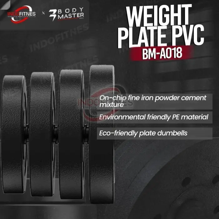 BODYMASTER Plate beban PVC A018 Barbell Piringan Beban Dumbell Rubber - 2,5KG, BELUM ONGKIR 4